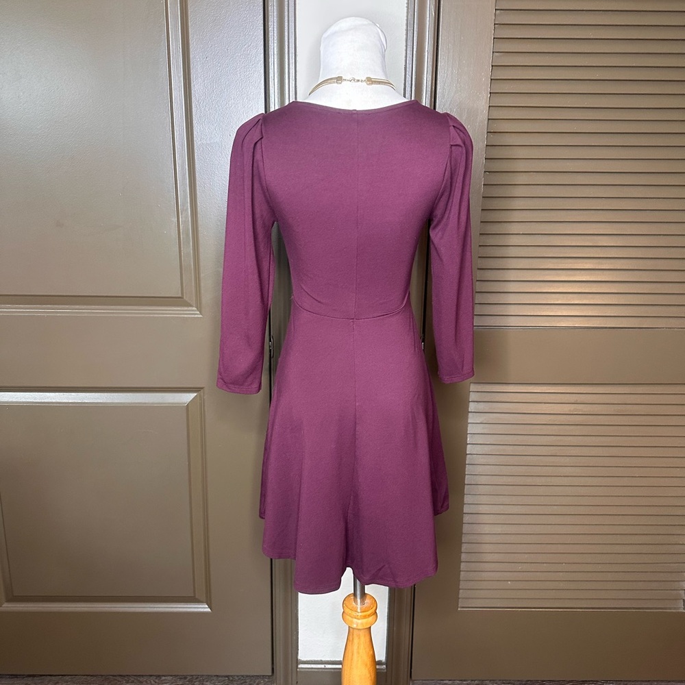 EXPRESS | Maroon Skater Dress - Picture 2 of 2